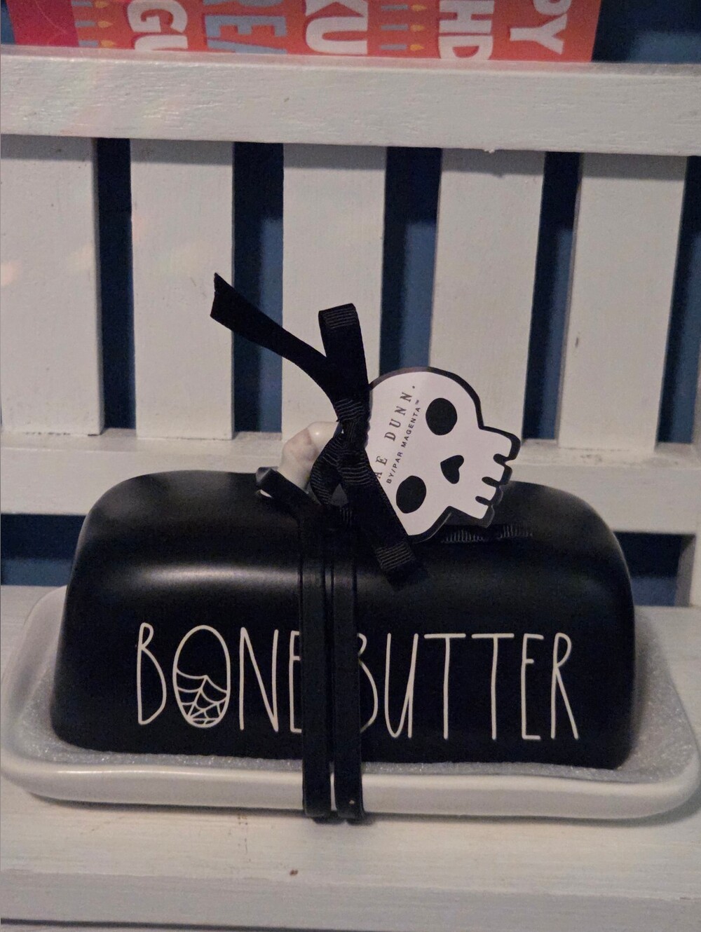Rae Dunn Bone Butter Black Butter Dish